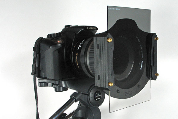 Cokin Z-Pro filter holder on the Canon 10-22 lens