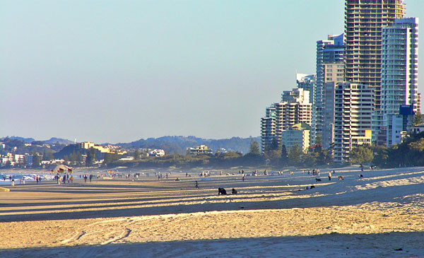 Beach and high-rise buildings