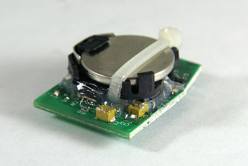 hot-melt glue to hold the battery holder